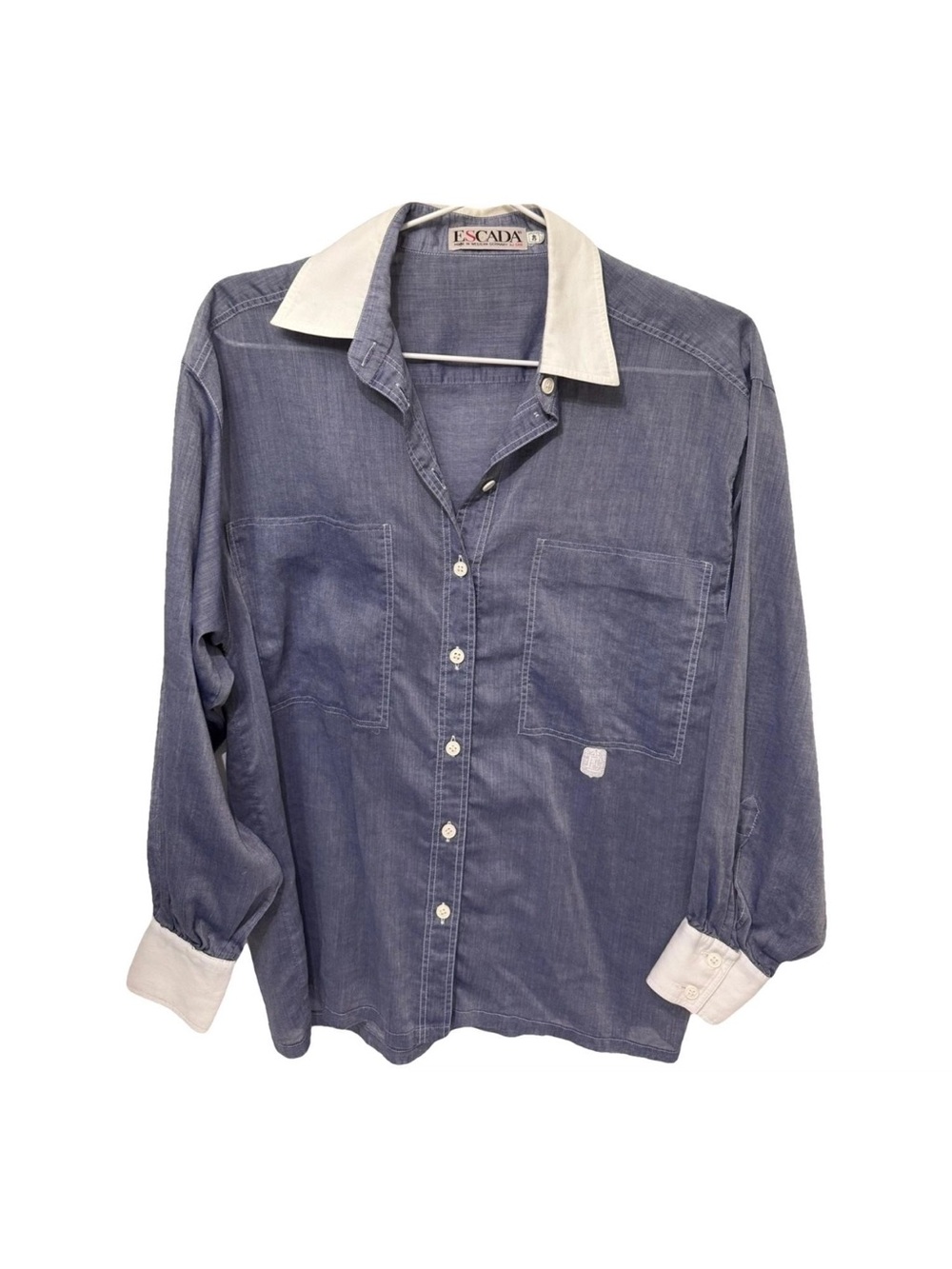 escada chambray button up